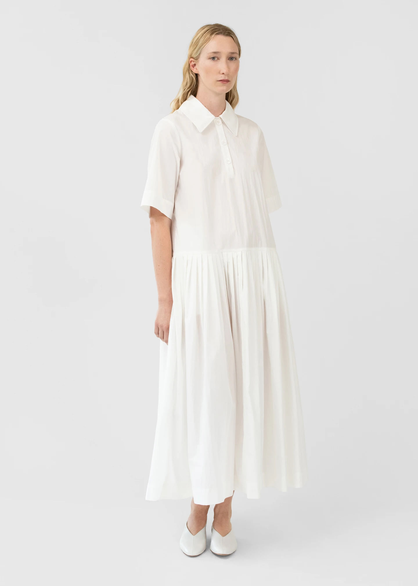 Linen white dress